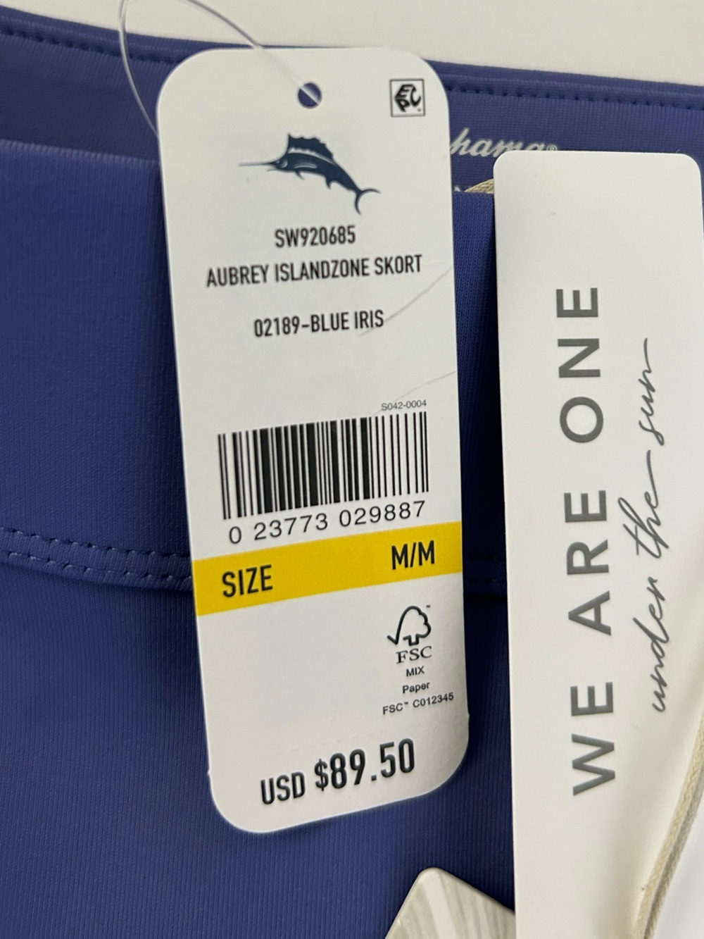 Tommy Bahama Aubrey IslandZone skort Athletic Skort in Blue Iris UPF 30 - Picture 10 of 13